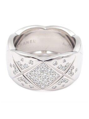 Chanel Coco Crush Ring White Gold 18K Diamond Large